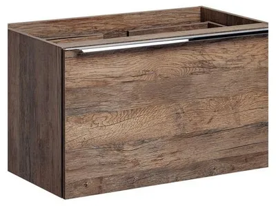 Image de Meuble sous vasque en bois Rosario Oak - Marron - H 46 x L 80 x P 45,6 cm