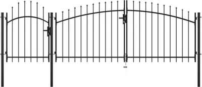 Immagine prodotto di The Living Store Cancello da giardino in acciaio 2x4 m nero