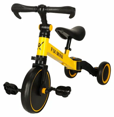 Zdjęcie produktu dla Rowerek biegowy Trike Fix Mini rower wielofunkcyjny 3w1 żółty