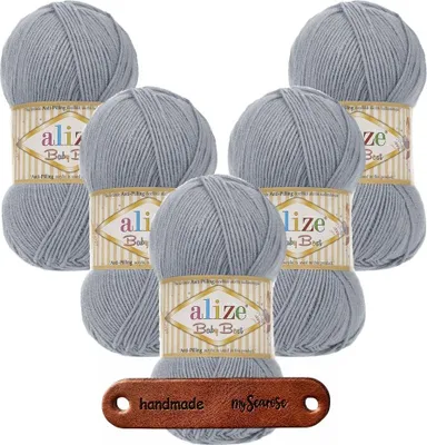 Produktbild von 5 x ALIZE Baby Best 119 Silver Grey mit Label
