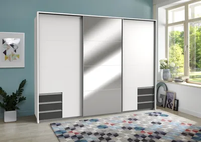 Produktbild von Schlafzimmer-Set >Seattle< in Weiß - 273x213x65cm (BxHxT)