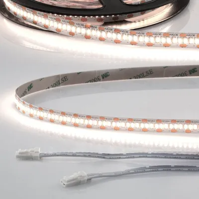 Produktbild von ISOLED LED CRI940 MiniAMP Flexband Streifen, 12V, 12W, IP20, 4000K, 120cm, beids. 30cm Kabel + maleAMP, 300 LED/m