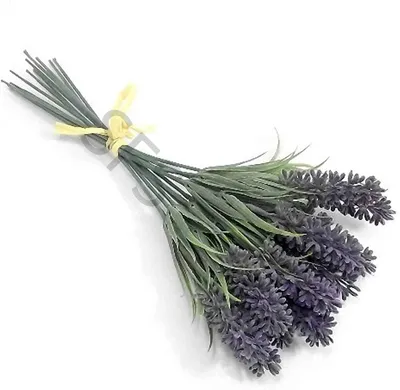 Künstlicher Lavendelstrauch, 2 Büschel, 12 Stiele, 24 cm