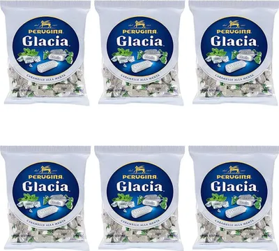 Produktbild von 6x Perugina Glacia Caramelle alla menta senza glutine Bonbons Süßigkeit Mint gluten-free candies 200g