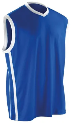Immagine prodotto di Spiro - Top senza maniche da uomo, asciugatura rapida, basket LT4552 (L) (blu reale/bianco)