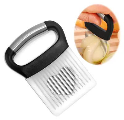 Produktbild von Zwiebelschneider Halter, Zwiebelhalter zum Schneiden, Multifunktionaler Zwiebelhalter, Manueller sicherer Gemüsezerkleinerer, Schnitthilfe für Kartoffeln, Fleisch, Zwiebeln, Gemüse