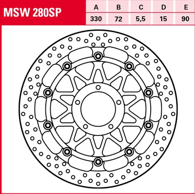 Image de TRW Disque de frein Racing MSW280SP