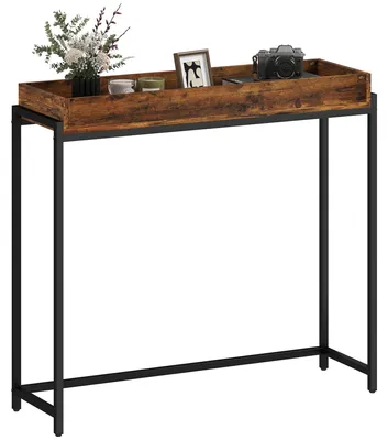 Zdjęcie produktu dla HOMCOM Stolik konsolowy z poręczą, 100 x 30 x 91 cm Stolik pomocniczy