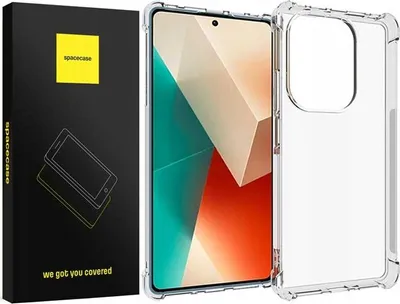 Image de Etui silicone SPACECASE Anti-choc pour Poco M6 Pro 4G noir Transparent