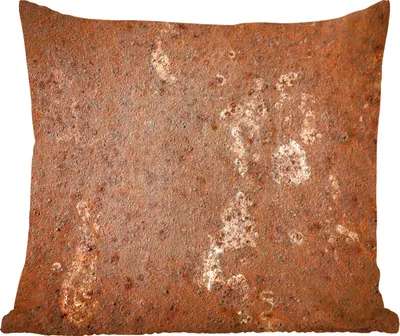 Produktbild von MuchoWow® Zierkissen Sofakissen Wohnzimmer Dekokissen 60x60 cm Braun - Orange - Abstrakt - Vintage - Rost - Muster - Sitzfläche - Foto Polster