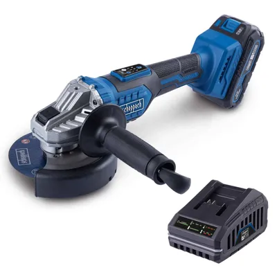 Produktbild von Scheppach Akku-Winkelschleifer BC-AG125-X | Brushless | Schleifscheiben Ø125mm | Drehzahl 3000-10000min-1 | inkl. 2Ah Akku + 2,4A Ladegerät