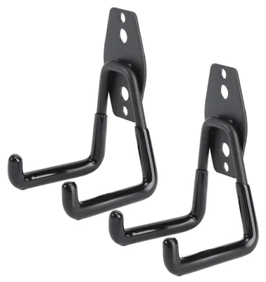 Productafbeelding van Garagehaken 2 Stuks - Opberghaken voor Gereedschappen - Wandhaken voor Fietsen - Haken voor Tuinslangen - Schuurhaken - Ruimtebesparend 11 x 7 x 1 cm