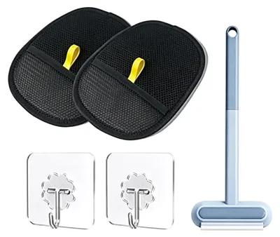 Tierhaar-Entferner-Set, 5-teilig, Handschuhe & Bürste