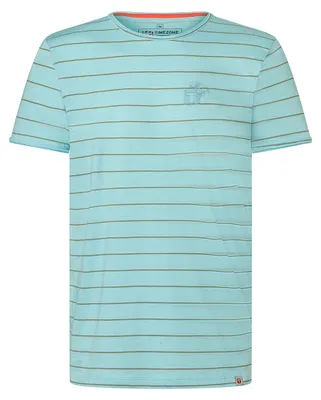 Produktbild von Timezone Gestreiftes Kurzarmshirt Rundhalsausschnitt Basic Stil Größe: L