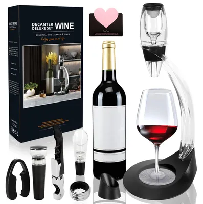 Weinbelüfter-Set 8-teilig mit Karaffe, Ausgießer, Folienabschneider