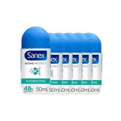Produktbild von 6x Sanex Deo roll-on - 50ml - biomeprotect dermo hydrating