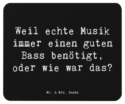 Produktbild von Mr. & Mrs. Panda Mouse Pad Spruch Schlagzeug Basswunder - Schwarz - Geschenk, mousematte, Instrument, Präsenz, Band, Musik, Mauspad, Beats, Schlagzeuger, computer, lernen