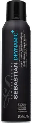 A black aerosol can of Sebastian Professional Drynamic Dry Shampoo against a white background.