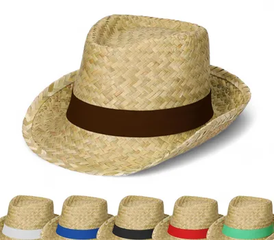 Immagine prodotto di Cappello estivo "Kuba" - Cappello da sole da donna e da uomo in stile trilby - Cappello panama in alghe marine con nastro in velcro - naturale/marrone