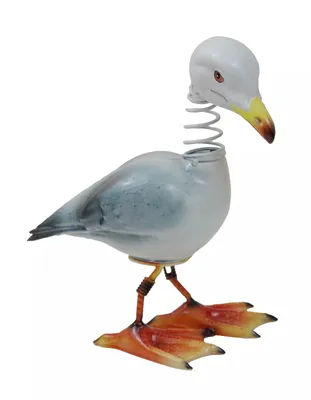 Produktbild von Deko Vogel Möwe Wackelkopf Metall Maritim Garten Objekt Tier Figur Skulptur