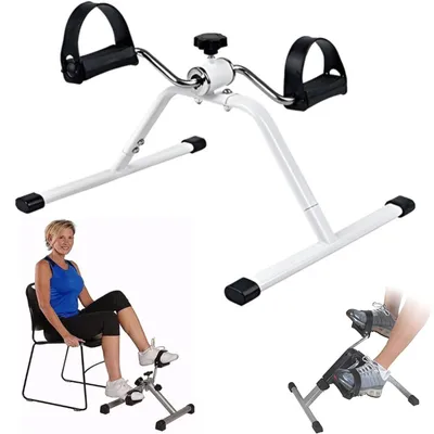 Obrázok produktu pre Mini rotoped pedálový trenažér na nohy a ruky rehabilitácia nastaviteľný odpor cvičenie doma pod stolom kompaktný