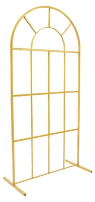 Obrázek produktu pro Stojany na květiny pro svatby – oblouk – volně stojící – demontovatelný – železo – 100 × 50 × 200 cm – moderní – zlaté barvy