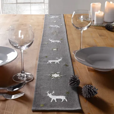 Produktbild von Tischband "Winter", grau