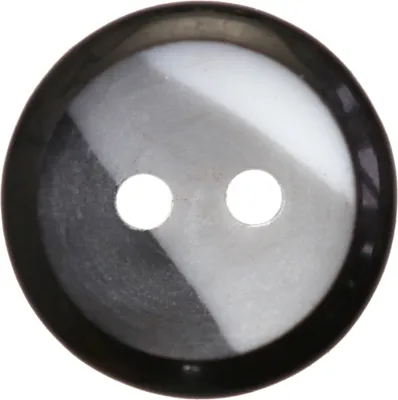 12 edle Knöpfe aus Kunststoff, Ø 12 mm, 3-farbig