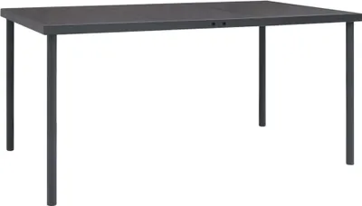 Zdjęcie produktu dla Stół jadalniany do ogrodu, 150x90x74 cm, antracyt, stal