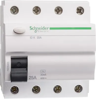 Immagine prodotto di Interruttore differenziale IDK-25-4-30-AC 25A 4 poli 30mA Tipo AC Schneider A9Z05425