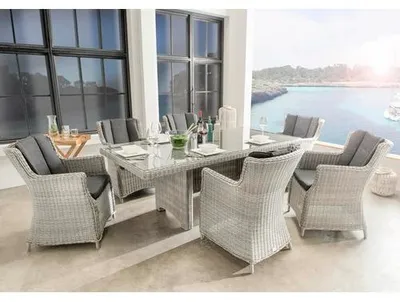 Immagine prodotto di Destiny LUNA set da pranzo 6 se + tavolo 200x100x75cm bianco vintage