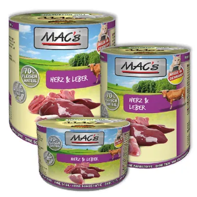 Produktbild von 6 x 200g MAC's Cat Herz & Leber