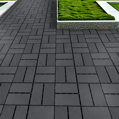 Produktbild von 11-teilig Terrassenfliesen Set 30X30cm Klickfliesen 1qm Balkonfliesen Terrassenfliesen Holzoptik Fliese Terrassendielen Balkon, Grau