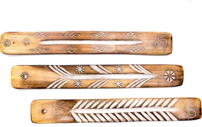 Produktbild von Räucherstäbchenhalter handgefertigt, 3er Set aus Holz