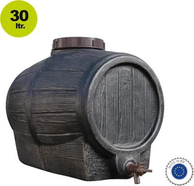 Produktbild von Barrik Weinfass 30 Liter Getränkefass Holzoptik Gärfass Lebensmittelecht