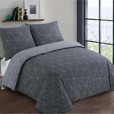 Produktbild von VISION Bettbezug - 100% Baumwolle - HUGO - Anthrazit - 240x260cm