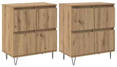 Produktbild von “2026 Modern“ Braun Sideboards 2 pcs Artisan-Eiche - Designermöbel 88967 - Kommoden