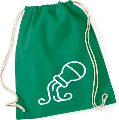 Produktbild von Huuraa Turnbeutel Wassermann Sternzeichen Symbol 12 Liter Kelly Green Baumwolle Rucksack Geschenkidee