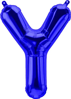 Obrázok produktu pre Fóliový balón písmeno Y, modrý, cca 40 cm, na plnenie vzduchom