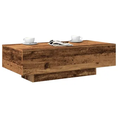 Zdjęcie produktu dla Maison Exclusive – stolik kawowy imitujący stare drewno 100 x 49,5 x 31 cm Materiał drewnopochodny