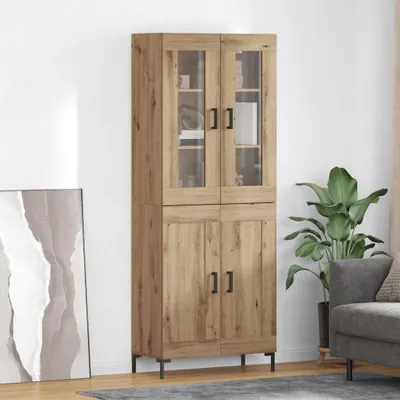 Obrázok produktu pre vidaXL Vysoká komoda, 2 kusy, Imitácia dreva Artisan, 69,5 x 34 x 180 cm, drevotrieska