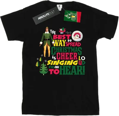 Produktbild von Elf - "Christmas Cheer" T-Shirt für Damen BI21800 (XXL) (Schwarz)