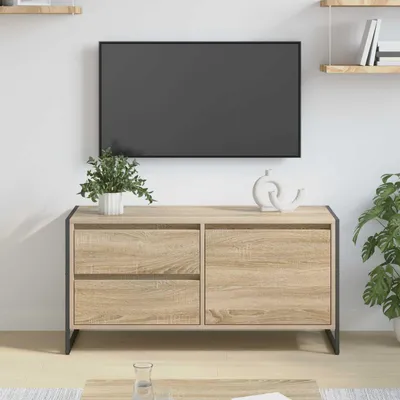 Obrázek produktu pro Maison Exclusive – Televizní skříňky, rozměry 100 x 36 x 49,5 cm, materiál: dřevotříska Sonoma