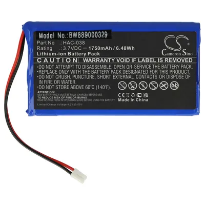 Produktbild von vhbw Akku Ersatz für Nintendo HAC-038 für Spielekonsole (1750 mAh, 3,7 V, Li-Ion)