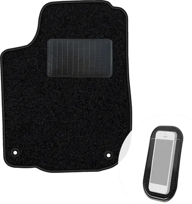 Image de moto-MOLTICO tapis de sol conducteur voiture velours côté conducteur tapis de voiture noir tapis conducteur 1 pièce adapté à Skoda Octavia I 1996-2010