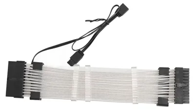 Zdjęcie produktu dla 24-pinowy przedłużacz zasilania ATX RGB, obsługujący 5 V, 3-pinowy zsynchronizowany kabel ARGB 18 AWG do złącza zasilania E-ATX na płycie głównej