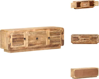 Image de vidaXL Armoire TV 120x30x40 cm Bois de manguier brut - Meuble TV