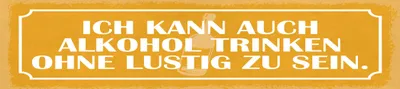 Produktbild von vianmo Holzschild 10x46 cm trinken ohne lustig zu sein