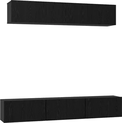 Immagine prodotto di vidaXL Set di mobili TV 6 pezzi in rovere nero con materiale a base di legno