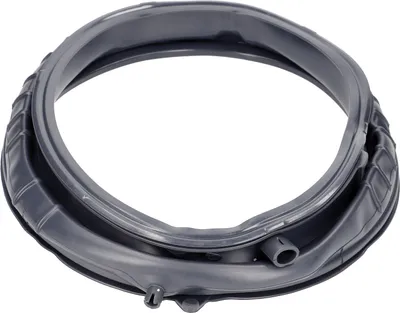 A washing machine door seal on a white background.